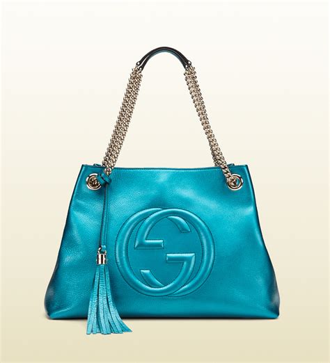 gucci soho leather chain shoulder bag blue|Gucci soho bag aliexpress.